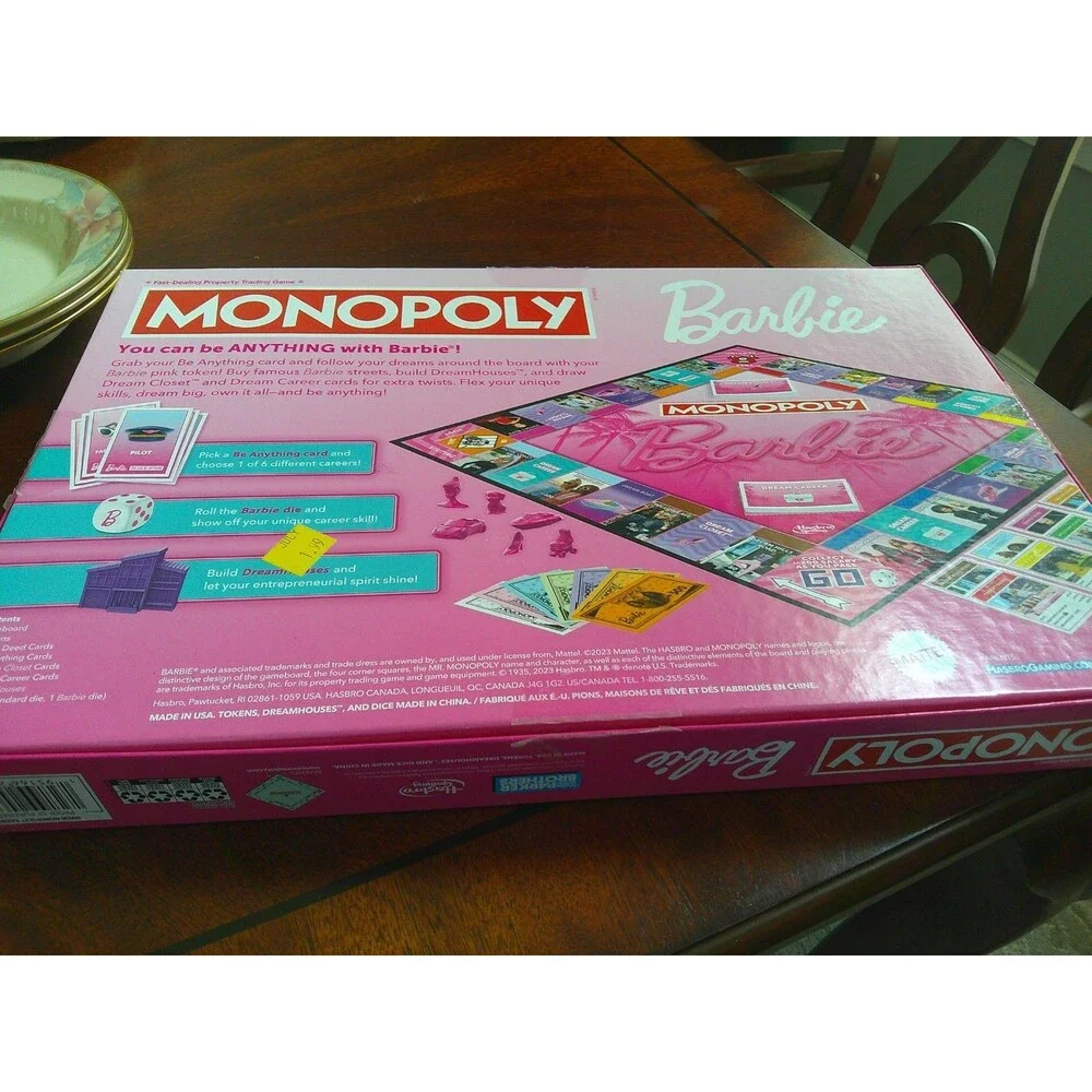 Hasbro Monopoly Barbie Edition Step Into Your Dream World Open Box Complete